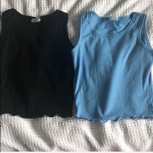 two ribbed tank tops